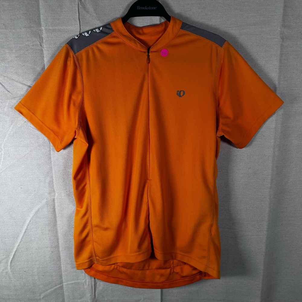 Pearl Izumi Select Series Mens Cycling Jersey Large Orange Short Sleeve Full Zip